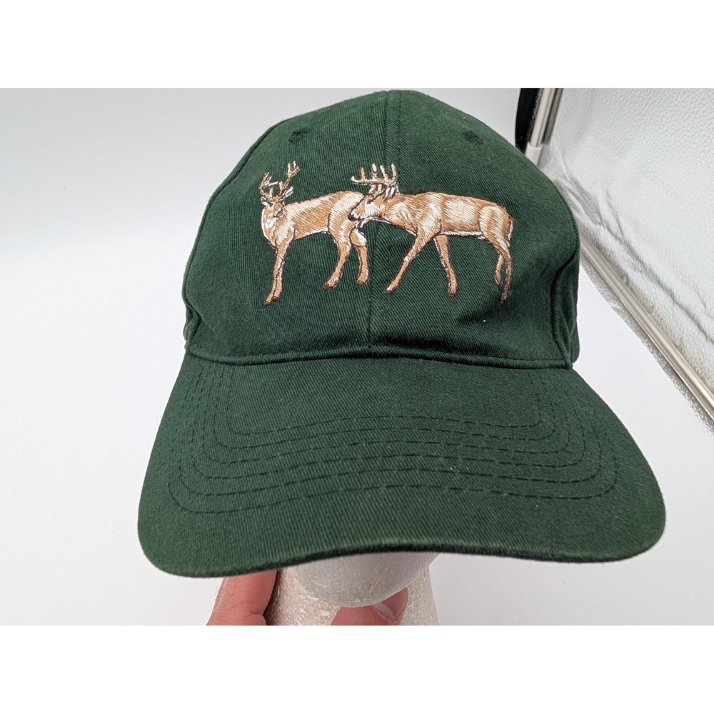Shasta Wear Breaks Interstate Park KY VA Deer Embroidered Green Baseball Cap Hat